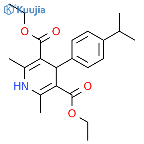 3,5-diethyl 2,6-dimethyl-4-4-(propan-2-yl)phenyl-1,4-dihydropyridine-3,5-dicarboxylate structure