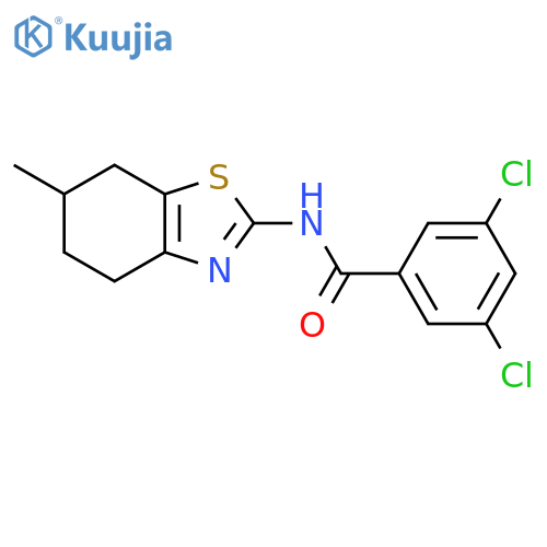 3,5-dichloro-N-(6-methyl-4,5,6,7-tetrahydro-1,3-benzothiazol-2-yl)benzamide structure
