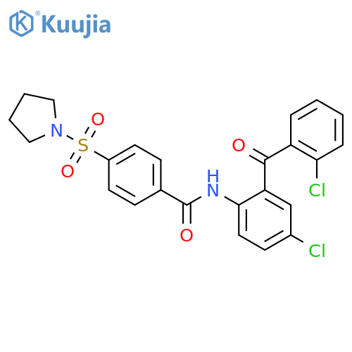 N-4-chloro-2-(2-chlorobenzoyl)phenyl-4-(pyrrolidine-1-sulfonyl)benzamide structure