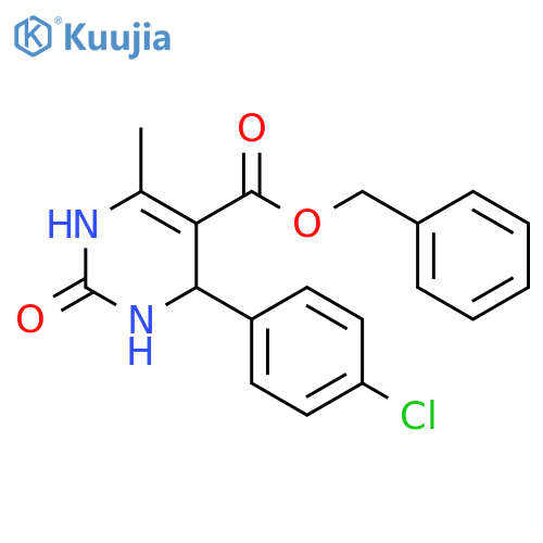 benzyl 4-(4-chlorophenyl)-6-methyl-2-oxo-1,2,3,4-tetrahydropyrimidine-5-carboxylate structure