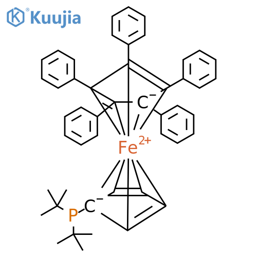 ferrous;ditert-butyl(cyclopenta-2,4-dien-1-yl)phosphane;(2,3,4,5-tetraphenylcyclopenta-1,4-dien-1-yl)benzene structure