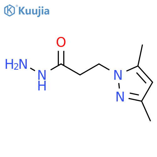 3-(3,5-dimethyl-1H-pyrazol-1-yl)propanohydrazide structure