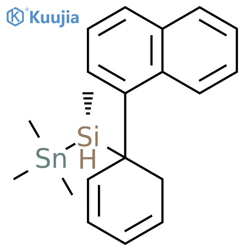 Silane, methyl-1-naphthalenylphenyl(trimethylstannyl)-, (1R)- structure