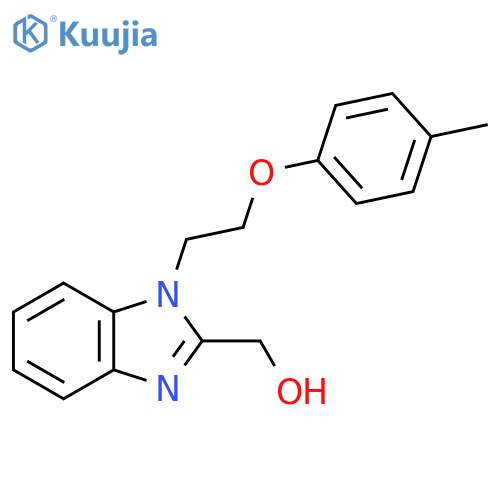 {1-2-(4-methylphenoxy)ethyl-1H-1,3-benzodiazol-2-yl}methanol structure