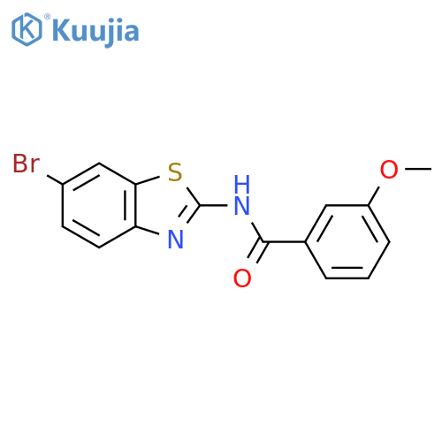 N-(6-bromo-1,3-benzothiazol-2-yl)-3-methoxybenzamide structure