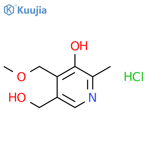 3-Pyridinemethanol,5-hydroxy-4-(methoxymethyl)-6-methyl-, hydrochloride (1:1) structure