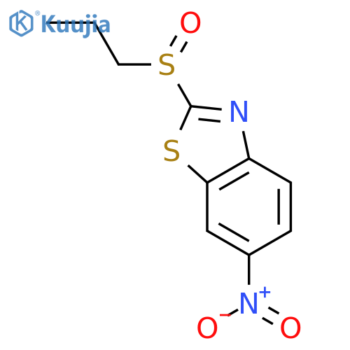 Benzothiazole, 6-nitro-2-(propylsulfinyl)- structure