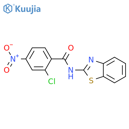 N-(1,3-benzothiazol-2-yl)-2-chloro-4-nitrobenzamide structure