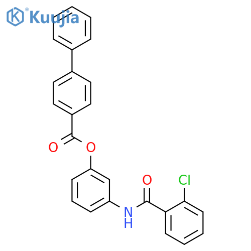3-[(2-chlorobenzoyl)amino]phenyl 1,1'-biphenyl-4-carboxylate structure