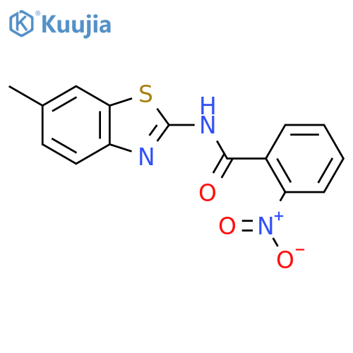 N-(2E)-6-methyl-2,3-dihydro-1,3-benzothiazol-2-ylidene-2-nitrobenzamide structure
