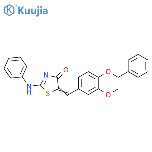 5-(4-(Benzyloxy)-3-methoxybenzylidene)-2-(phenylimino)thiazolidin-4-one structure