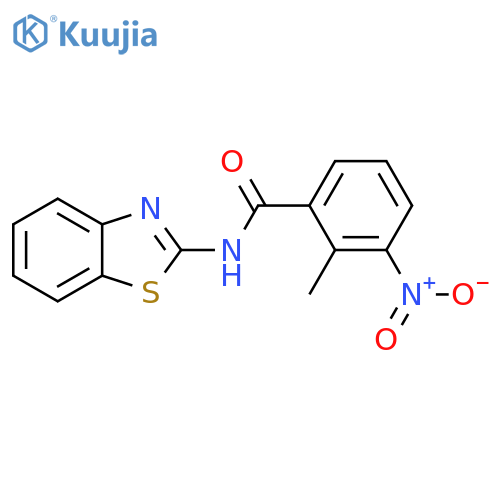 N-(1,3-benzothiazol-2-yl)-2-methyl-3-nitrobenzamide structure
