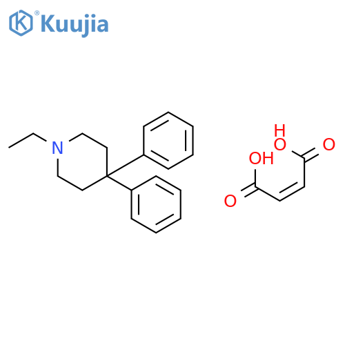 Piperidine, 1-ethyl-4,4-diphenyl-, (2Z)-2-butenedioate structure