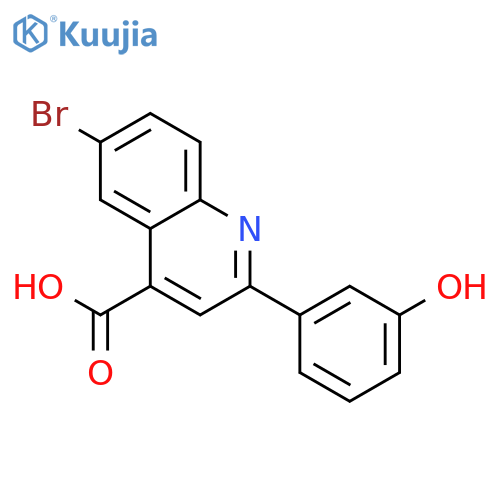 6-Bromo-2-(3-hydroxyphenyl)quinoline-4-carboxylic acid structure