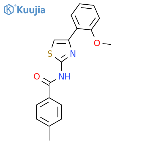 N-[4-(2-methoxy-phenyl)-thiazol-2-yl]-4-methyl-benzamide structure
