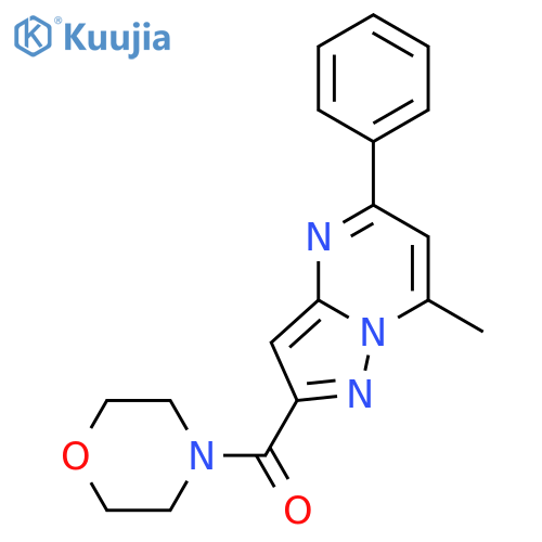(7-Methyl-5-phenyl-pyrazolo[1,5-a]pyrimidin-2-yl)-morpholin-4-yl-methanone structure