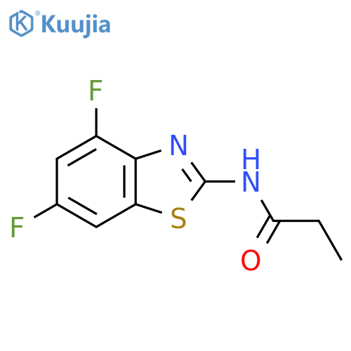 N-(4,6-difluoro-1,3-benzothiazol-2-yl)propanamide structure