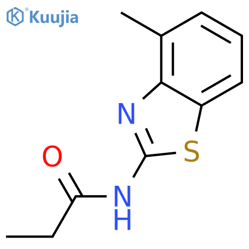 N-(4-methyl-1,3-benzothiazol-2-yl)propanamide structure