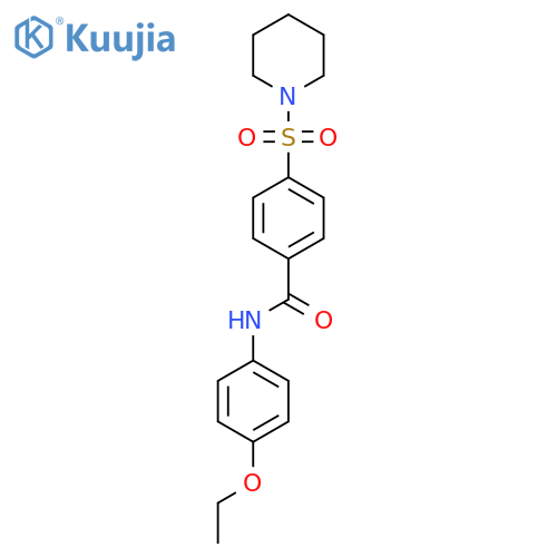 N-(4-ethoxyphenyl)-4-(piperidine-1-sulfonyl)benzamide structure