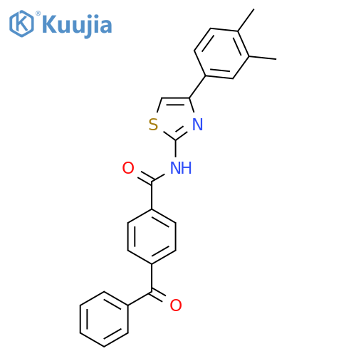 4-benzoyl-N-[4-(3,4-dimethylphenyl)-1,3-thiazol-2-yl]benzamide structure