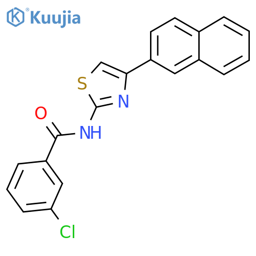 3-chloro-N-4-(naphthalen-2-yl)-1,3-thiazol-2-ylbenzamide structure