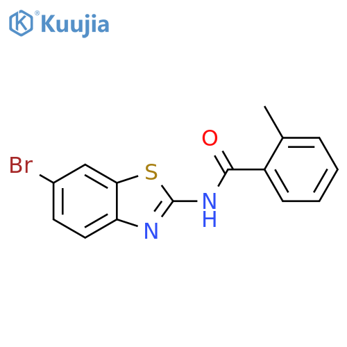 N-(6-bromo-1,3-benzothiazol-2-yl)-2-methylbenzamide structure