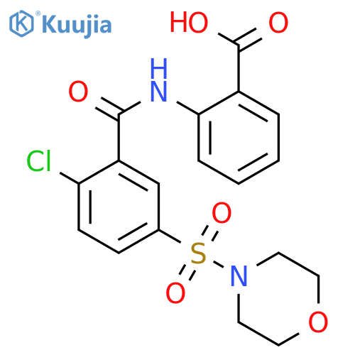 Benzoic acid, 2-[[2-chloro-5-(4-morpholinylsulfonyl)benzoyl]amino]- structure