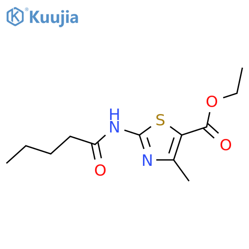 4-Methyl-2-pentanoylamino-thiazole-5-carboxylic acid ethyl ester structure