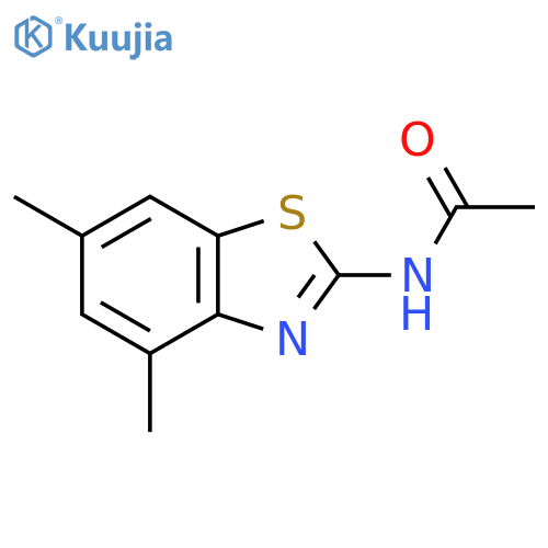 N-(4,6-dimethyl-1,3-benzothiazol-2-yl)acetamide structure