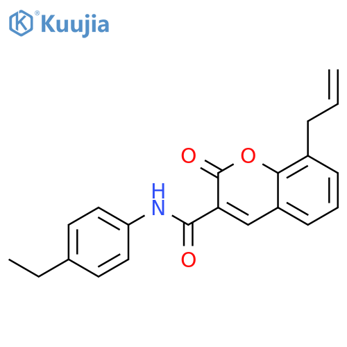 N-(4-ethylphenyl)-2-oxo-8-(prop-2-en-1-yl)-2H-chromene-3-carboxamide structure