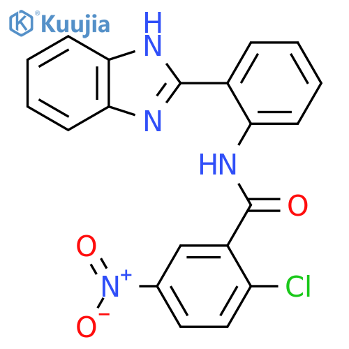 N-2-(1H-1,3-benzodiazol-2-yl)phenyl-2-chloro-5-nitrobenzamide structure