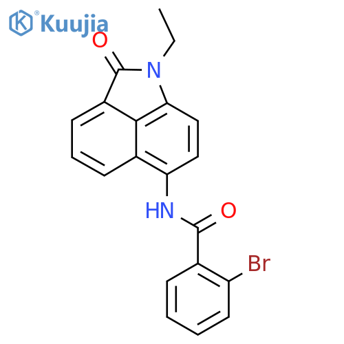 2-bromo-N-{2-ethyl-3-oxo-2-azatricyclo6.3.1.0^{4,12}dodeca-1(11),4(12),5,7,9-pentaen-9-yl}benzamide structure