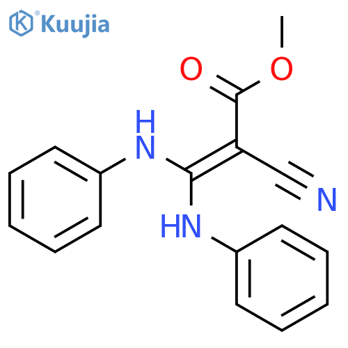 2-Propenoic acid, 2-cyano-3,3-bis(phenylamino)-, methyl ester structure