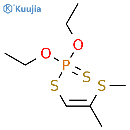 Phosphorodithioic acid,O,O-diethyl S-[2-(methylthio)-1-propen-1-yl] ester structure