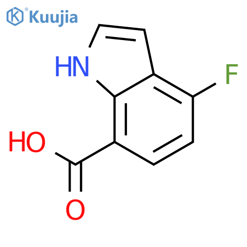 4-fluoro-1H-Indole-7-carboxylic acid structure