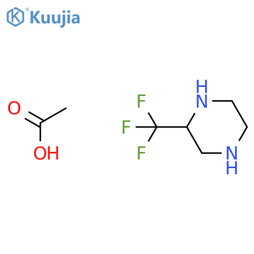 2-(Trifluoromethyl)piperazine acetate structure