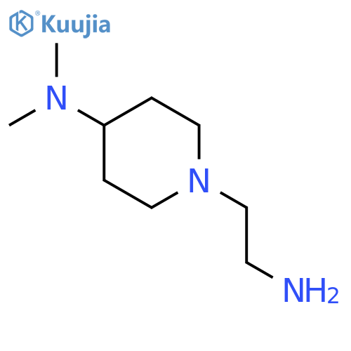 1-(2-aminoethyl)-N,N-dimethylpiperidin-4-amine structure