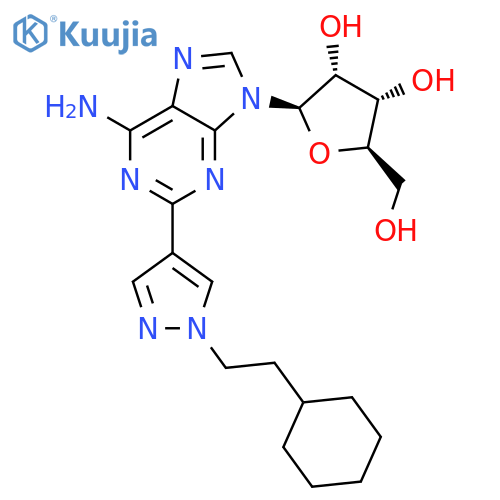 ADENOSINE, 2-[1-(2-CYCLOHEXYLETHYL)-1H-PYRAZOL-4-YL]- structure