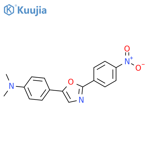 Benzenamine, N,N-dimethyl-4-[2-(4-nitrophenyl)-5-oxazolyl]- structure