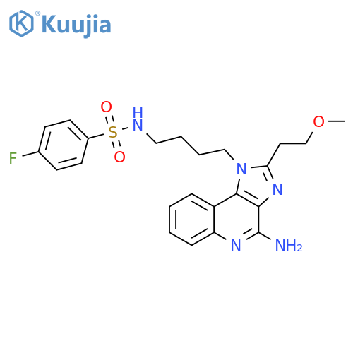 Benzenesulfonamide,N-[4-[4-amino-2-(2-methoxyethyl)-1H-imidazo[4,5-c]quinolin-1-yl]butyl]-4-fluoro- structure