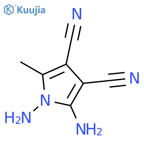1H-Pyrrole-3,4-dicarbonitrile,1,2-diamino-5-methyl- structure