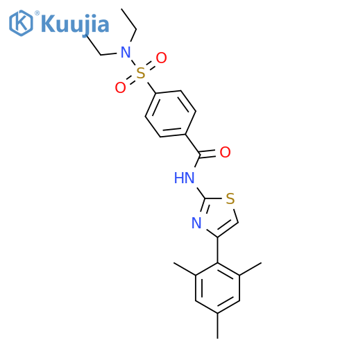 4-(diethylsulfamoyl)-N-4-(2,4,6-trimethylphenyl)-1,3-thiazol-2-ylbenzamide structure
