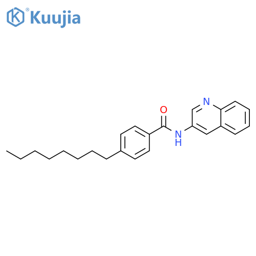 Benzamide, 4-octyl-N-3-quinolinyl- structure