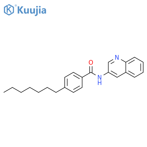 Benzamide, 4-heptyl-N-3-quinolinyl- structure