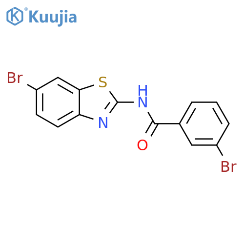3-bromo-N-(6-bromo-1,3-benzothiazol-2-yl)benzamide structure