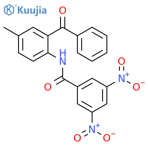 N-(2-benzoyl-4-methylphenyl)-3,5-dinitrobenzamide structure