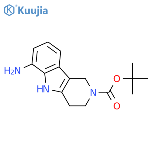 tert-Butyl 6-amino-3,4-dihydro-1H-pyrido[4,3-b]indole-2(5H)-carboxylate structure