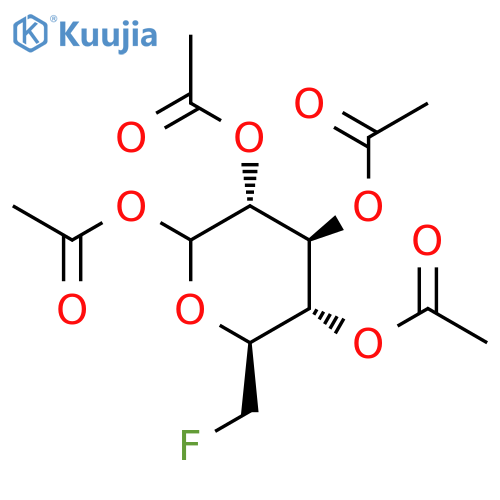 D-Glucopyranose,6-deoxy-6-fluoro-, 1,2,3,4-tetraacetate structure