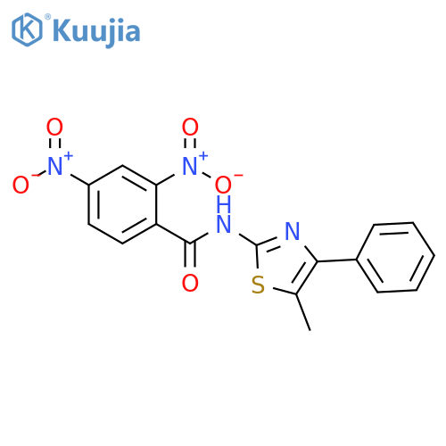 N-(5-methyl-4-phenyl-1,3-thiazol-2-yl)-2,4-dinitrobenzamide structure