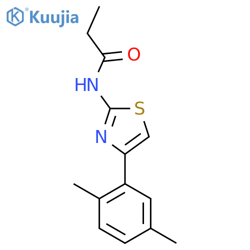 N-4-(2,5-dimethylphenyl)-1,3-thiazol-2-ylpropanamide structure